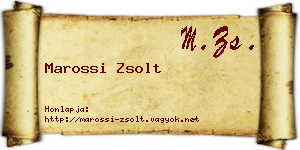 Marossi Zsolt névjegykártya